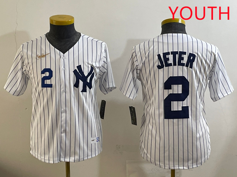 Youth New York Yankees 2 Jeter White 2025 Nike MLB jersey style 5